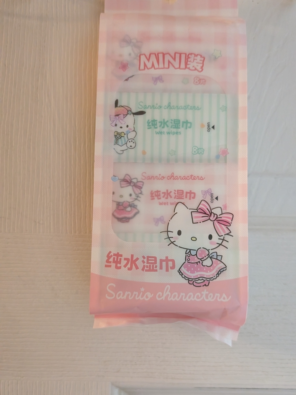 Hello Kitty Pink Sanrio Wet Wipes - Mini Pack